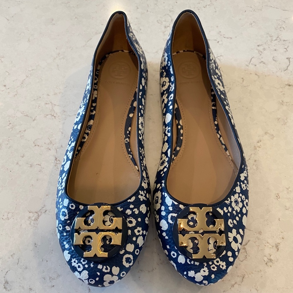 Tory Burch Floral Flats Size 8.5